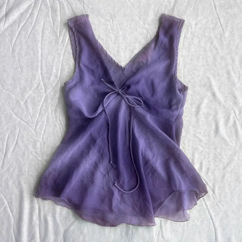 Tops Women Bow V Neck Slim Elegant Summer Fashion Vintage Camisole Ladies Casual
Tops Women Bow V Neck Slim Elegant Summer Fashion Vintage Camisole Ladies Casual