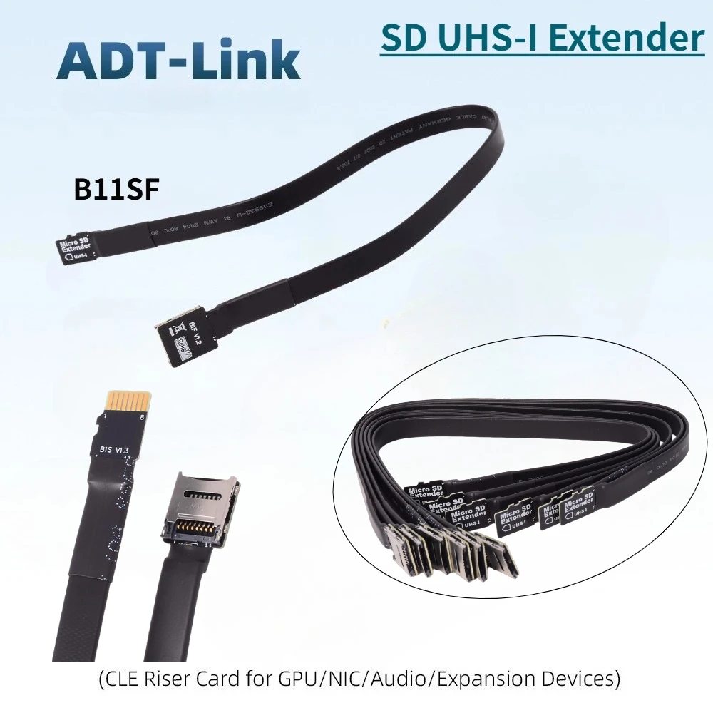 B11SF 10CM MicroSD TF Male To Female Extension Cable High Speed SDHC SDXC UHS-I Micro SD FPC Card Reader GPS Navigator ROCK Pi 4