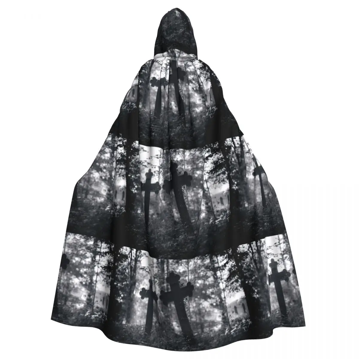 Eerie Cloak with Spooky Graveyard Scene for Halloween Events Unisex Adult Cloak with Hood Long Witch Costume Cosplay
Eerie Cloak with Spooky Graveyard Scene for Halloween Events Unisex Adult Cloak with Hood Long Witch Costume Cosplay