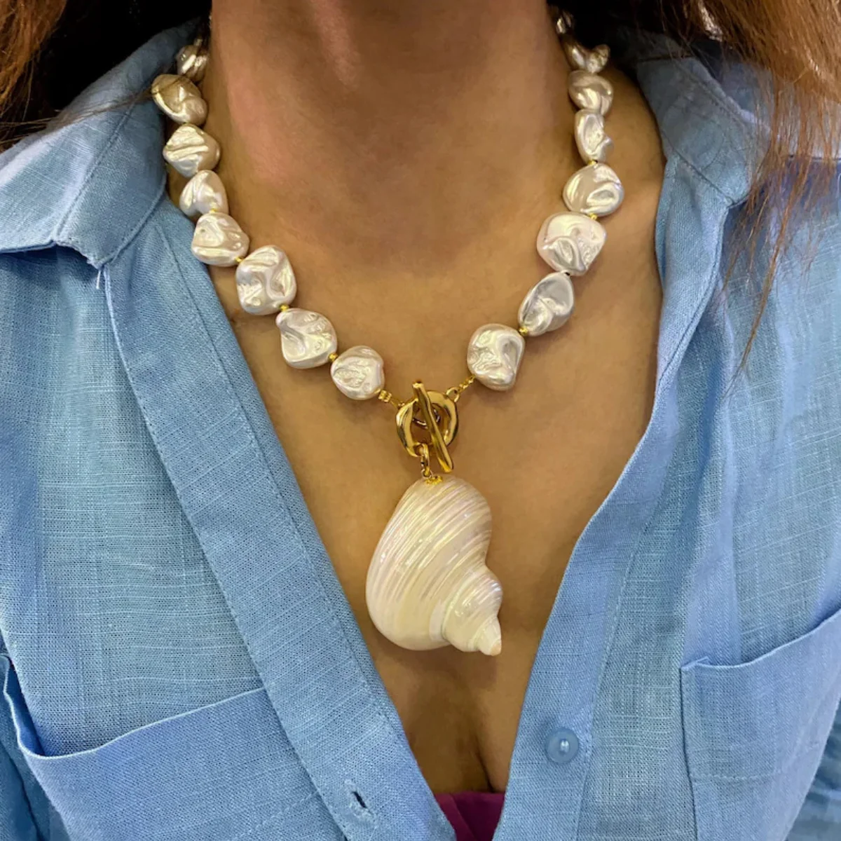 1Pc Exquisite Ocean Vacation Conch Shell Fashion Casual Handmade Beaded White Necklace Pendant Women Party Gift
1Pc Exquisite Ocean Vacation Conch Shell Fashion Casual Handmade Beaded White Necklace Pendant Women Party Gift