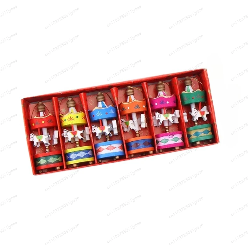 6pcs/set Christmas Wooden Merry-Round Horse Hanging Pendants Vintage Mini Carousel Horse Ornament Christmas Tree Decorations
6pcs/set Christmas Wooden Merry-Round Horse Hanging Pendants Vintage Mini Carousel Horse Ornament Christmas Tree Decorations