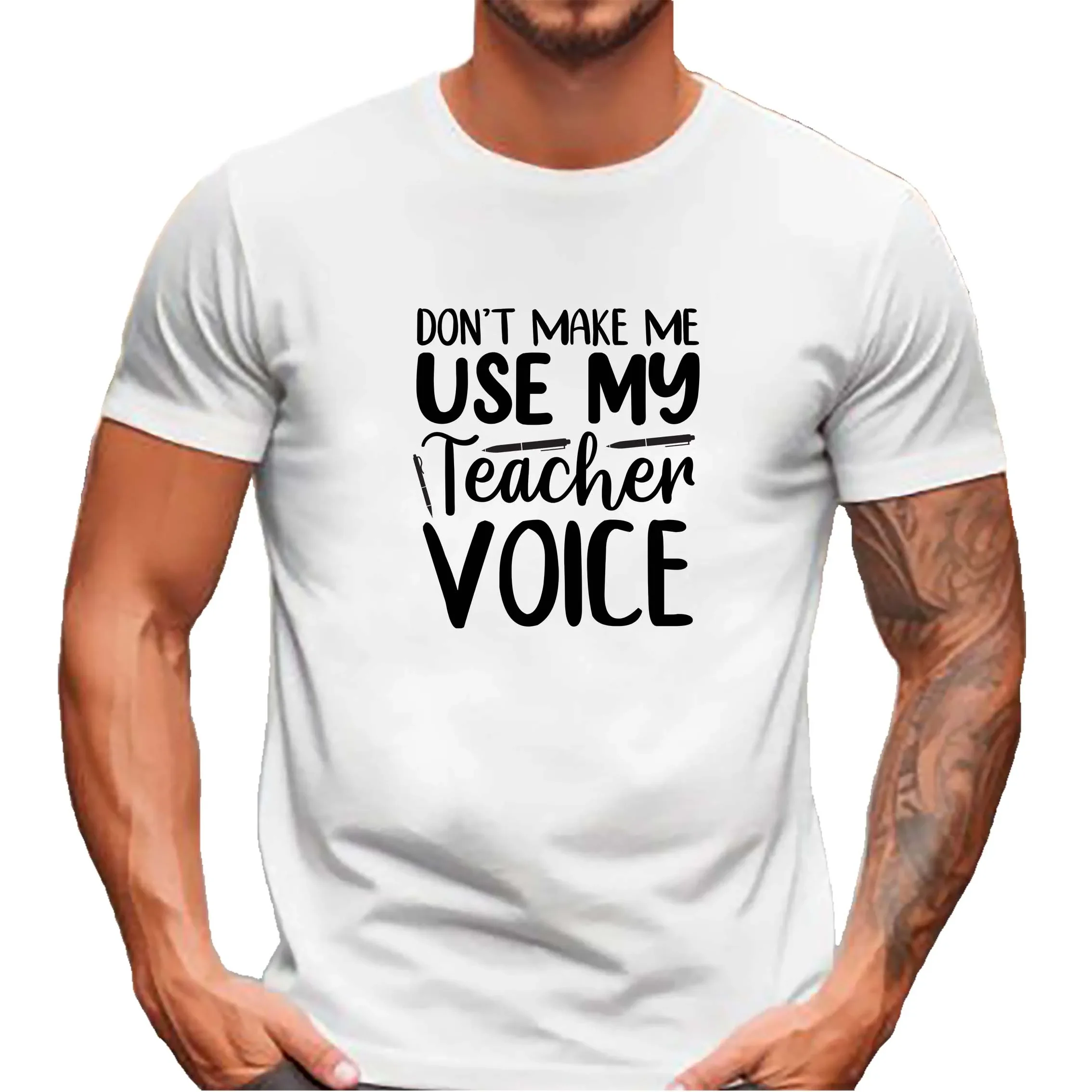 Don't Make Me Use My Teacher Voice Print Tshirt Design Индивидуальная футболка Мужская летняя футболка Свободные мешковатые графические футболки Diy Your Own Photo
Don't Make Me Use My Teacher Voice Print Tshirt Design Индивидуальная футболка Мужская летняя футболка Свободные мешковатые графические футболки Diy Your Own Photo