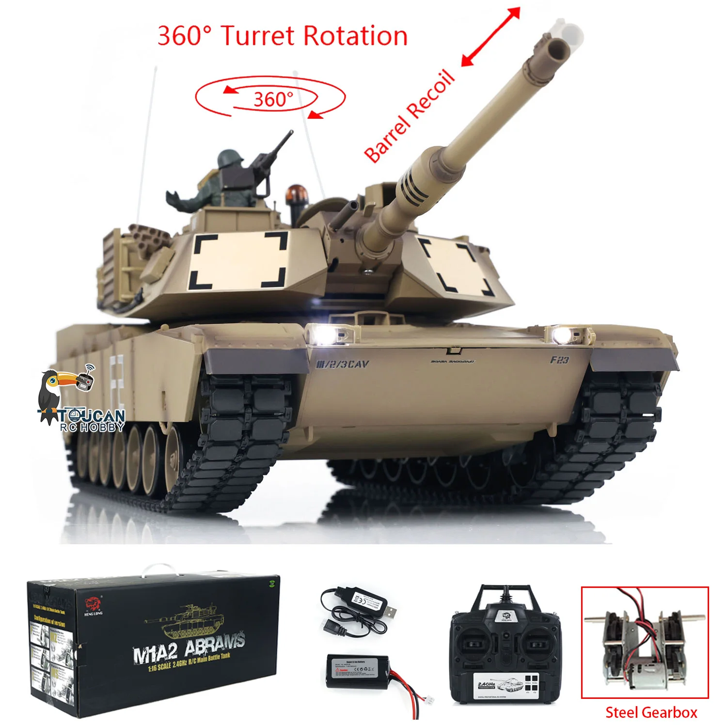 Heng Long RC Tank 3918 1/16 7,0 Пластиковый M1A2 Абрамы Стальная коробка передач Вращение револьверной головки на 360 градусов Бочка Откатный пульт дистанционного управления Panzer
Heng Long RC Tank 3918 1/16 7,0 Пластиковый M1A2 Абрамы Стальная коробка передач Вращение револьверной головки на 360 градусов Бочка Откатный пульт дистанционного управления Panzer