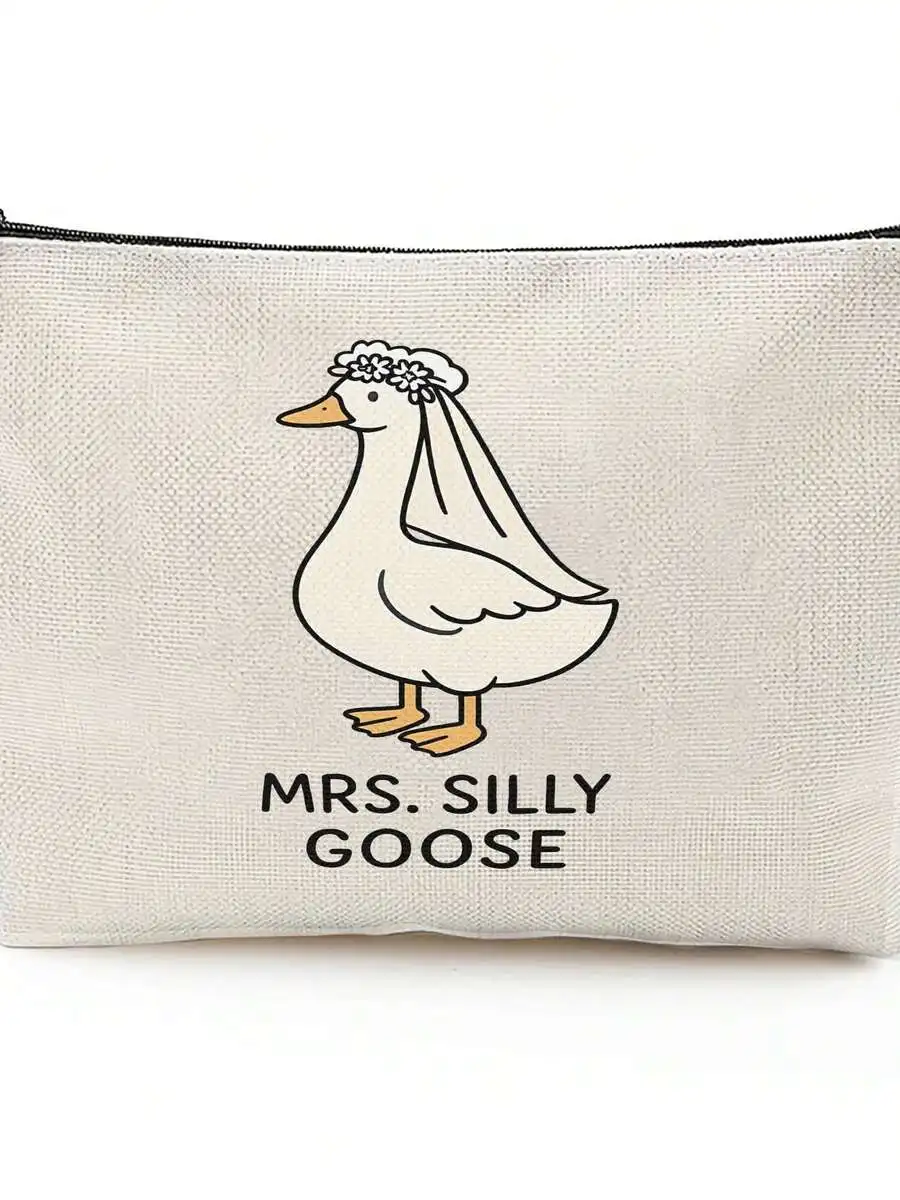 Mrs Silly Goose Canvas Zipper Makeup Bag Portable Travel Toiletry Pouch For Women
Mrs Silly Goose Canvas Zipper Makeup Bag Portable Travel Toiletry Pouch For Women