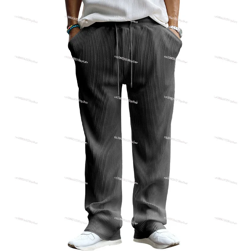 Spring and Autumn Jacquard Striped Wide Leg Men's Pants Casual Loose Pit Strips Drawstring Straight Large Size Pants Men
Spring and Autumn Jacquard Striped Wide Leg Men's Pants Casual Loose Pit Strips Drawstring Straight Large Size Pants Men