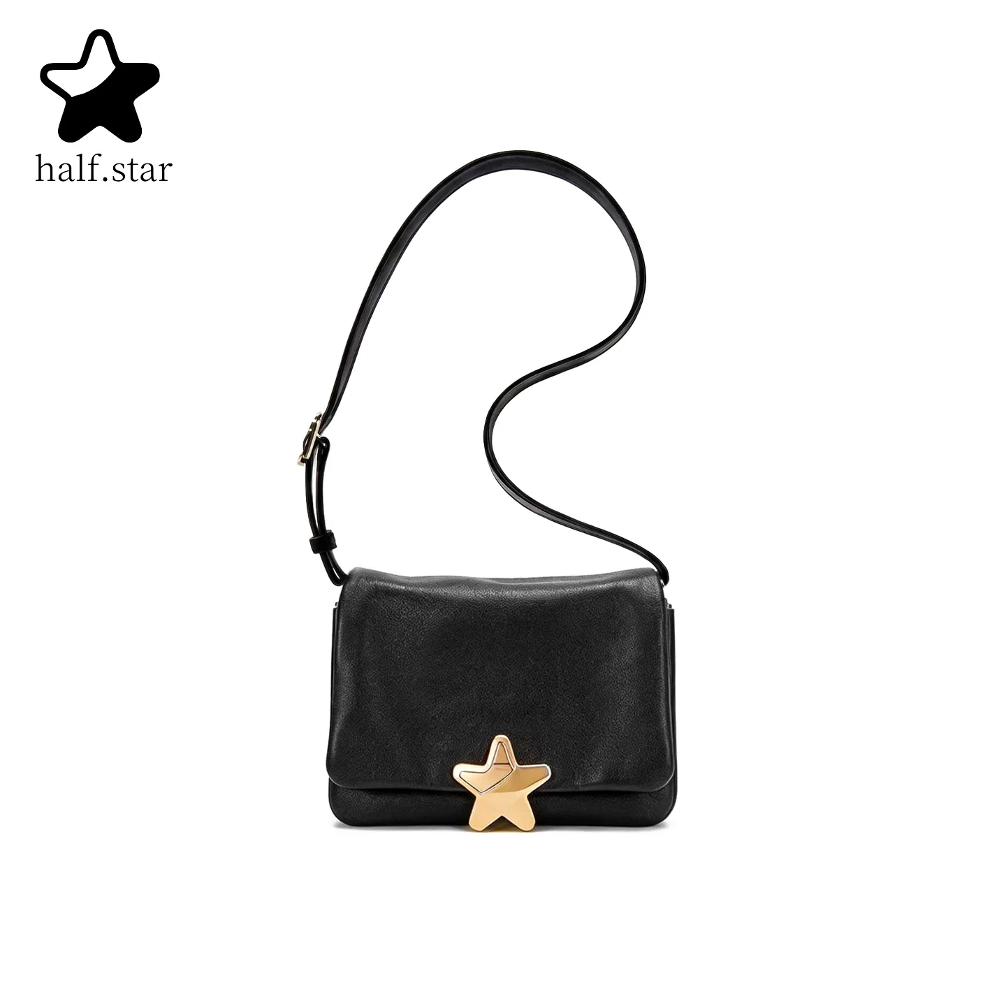 Half.Star Star Lock Genuine Top-Grain Leather Shoulder Bag Adjustable Strap Black Daily Crossbody Purse
Half.Star Star Lock Genuine Top-Grain Leather Shoulder Bag Adjustable Strap Black Daily Crossbody Purse