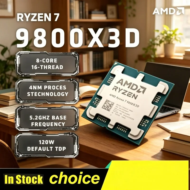 Resplendent formidable Flagship Gaming AMD Desktop CPU Ryzen 7 9800X3D R7 9800X3D Up to 5.2GHz 8-Core 16-Thread 96MB Cache
Resplendent formidable Flagship Gaming AMD Desktop CPU Ryzen 7 9800X3D R7 9800X3D Up to 5.2GHz 8-Core 16-Thread 96MB Cache