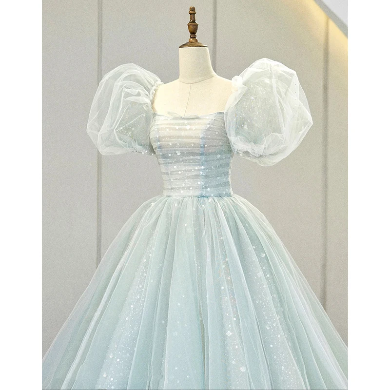 French Style Puff Sleeve Dress Blue Super Fairy Tulle Tutu Annual Meeting Host Performance Costume Temperament Art Exam Women
French Style Puff Sleeve Dress Blue Super Fairy Tulle Tutu Annual Meeting Host Performance Costume Temperament Art Exam Women
