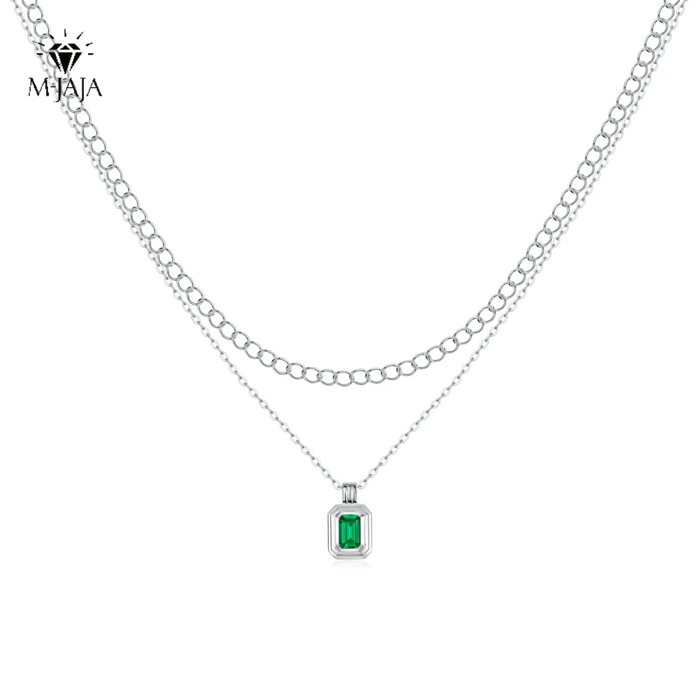 Lab Emerald Necklace for Women S925 Sterling Silver Diamond Pendant Chain 18K White Gold Rectangular 4*6mm Gemstone Fine Jewelry
Lab Emerald Necklace for Women S925 Sterling Silver Diamond Pendant Chain 18K White Gold Rectangular 4*6mm Gemstone Fine Jewelry