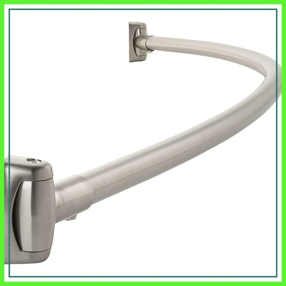 5' Stainless Steel Curved Shower Rod - Brushed Nickel, Rustproof, Heavy Duty
5' Stainless Steel Curved Shower Rod - Brushed Nickel, Rustproof, Heavy Duty