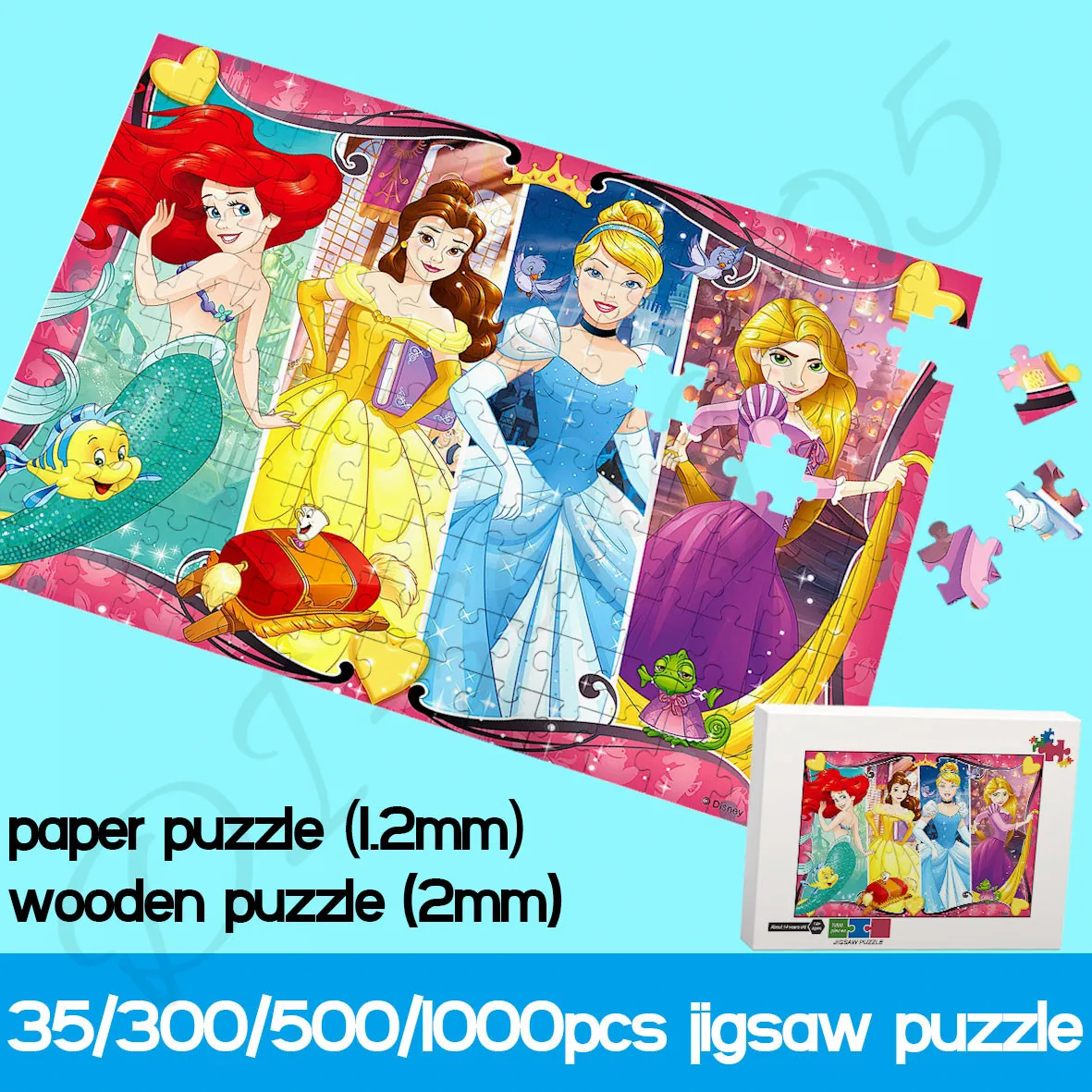 Пазлы для детей, принцесса Disney, Ариэль, Золушка, Белль и Рапунцель, 35/300/500/1000 шт., деревянные искусственные игрушки
Пазлы для детей, принцесса Disney, Ариэль, Золушка, Белль и Рапунцель, 35/300/500/1000 шт., деревянные искусственные игрушки