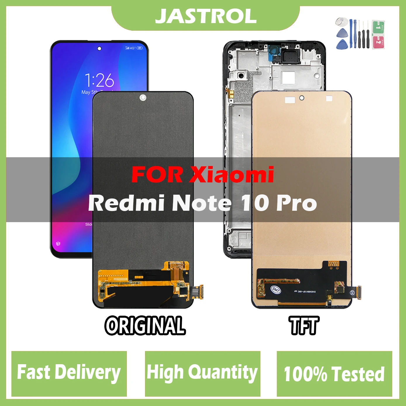 100% протестированный ЖК-дисплей для Xiaomi Redmi Note 10 Pro M2101K6G M2101K6R, ЖК-дисплей, сенсорный экран, дигитайзер, запчасти для Redmi Note 10 Pro
100% протестированный ЖК-дисплей для Xiaomi Redmi Note 10 Pro M2101K6G M2101K6R, ЖК-дисплей, сенсорный экран, дигитайзер, запчасти для Redmi Note 10 Pro