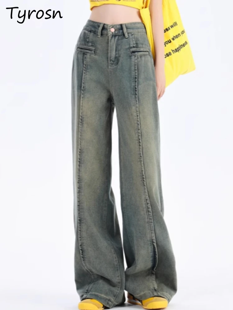 Jeans Women Plus Velvet Autumn Winter Warm Cozy Chic Patchwork High Waist Straight Wide Leg Floor Length Denim Stylish Trousers
Jeans Women Plus Velvet Autumn Winter Warm Cozy Chic Patchwork High Waist Straight Wide Leg Floor Length Denim Stylish Trousers