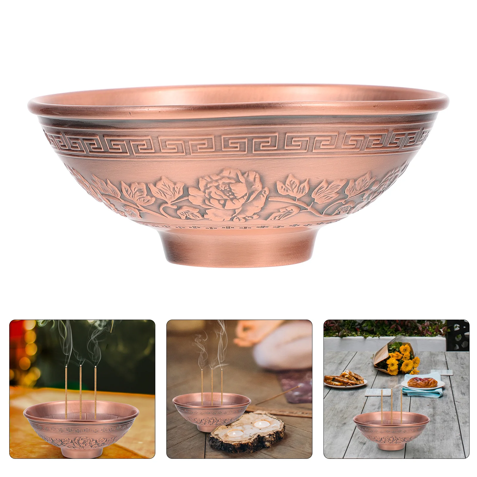 Zerodeko 1pc Incense Burner Vintage Bronze Aroma Diffuser Chinese Home Decor Relief Art Craft Copper Red Offering Bowl
Zerodeko 1pc Incense Burner Vintage Bronze Aroma Diffuser Chinese Home Decor Relief Art Craft Copper Red Offering Bowl