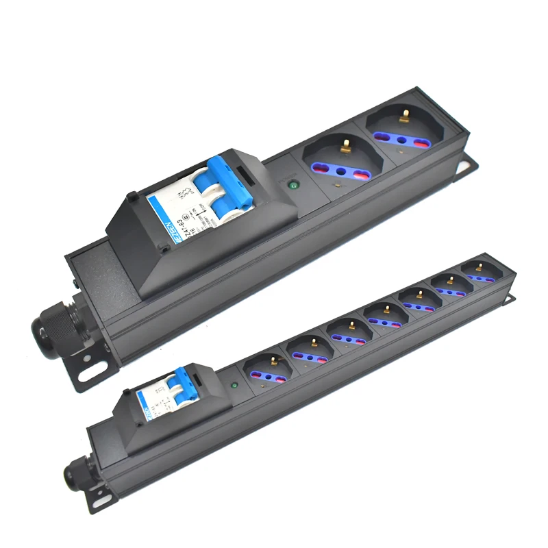 Блок распределения питания PDU 16 А 32 А, воздушный выключатель, удлинитель из алюминиевого сплава, блок питания, выходная коробка, итальянская розетка
Блок распределения питания PDU 16 А 32 А, воздушный выключатель, удлинитель из алюминиевого сплава, блок питания, выходная коробка, итальянская розетка