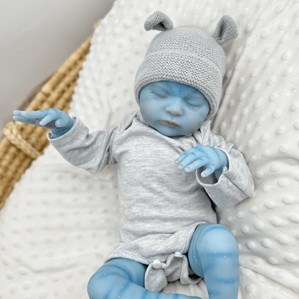 BZDOLL 50cm Cloth Body Handmade Reborn Baby Doll, Blue Skin Realistic Asleep Avatar Newborn, Lifelike Fashion Toy, Kids Birthday
BZDOLL 50cm Cloth Body Handmade Reborn Baby Doll, Blue Skin Realistic Asleep Avatar Newborn, Lifelike Fashion Toy, Kids Birthday