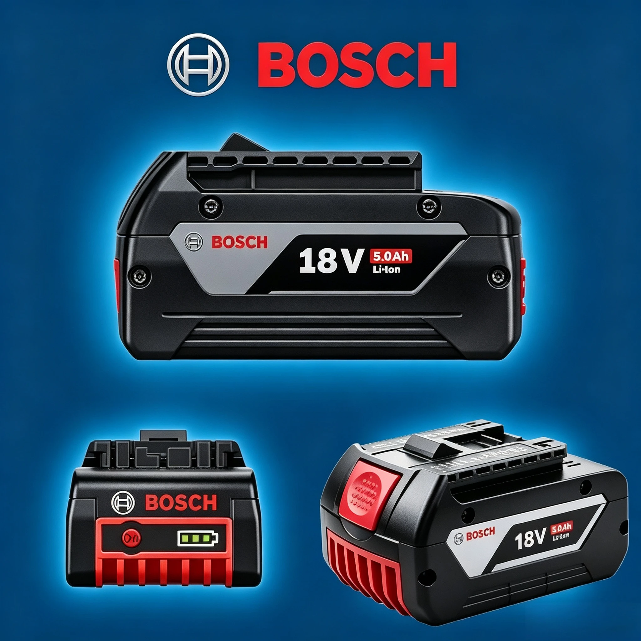 Original Bosch 18V Lithium Battery PBA18V5.0Ah/6.0Ah Long Lasting Replacement Battery Pack Compatible with Bosch Power Tools
Original Bosch 18V Lithium Battery PBA18V5.0Ah/6.0Ah Long Lasting Replacement Battery Pack Compatible with Bosch Power Tools