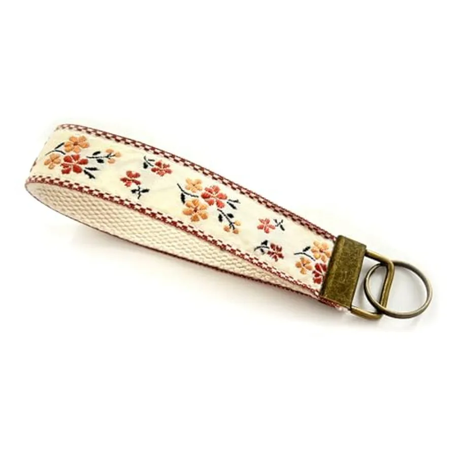 Celokiy Embroidered Fabric Wristlet Keychain for Women, Cute Wrist Key Chain with Metal Hardware
Celokiy Embroidered Fabric Wristlet Keychain for Women, Cute Wrist Key Chain with Metal Hardware
