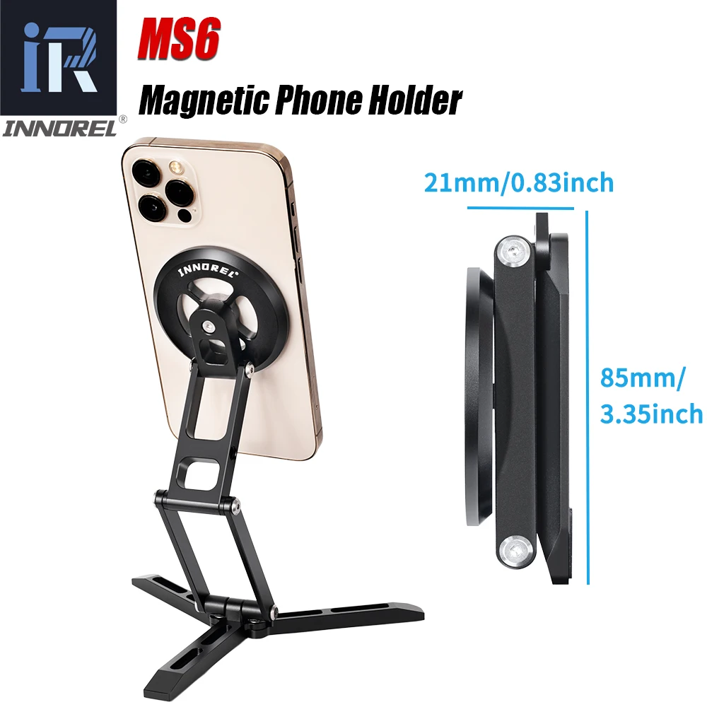 INNOREL MS6 Магнитная ручная селфи-палка из алюминиевого сплава, 3-осевая, складная и регулируемая, с быстросъемной пластиной Arca-Swiss
INNOREL MS6 Магнитная ручная селфи-палка из алюминиевого сплава, 3-осевая, складная и регулируемая, с быстросъемной пластиной Arca-Swiss