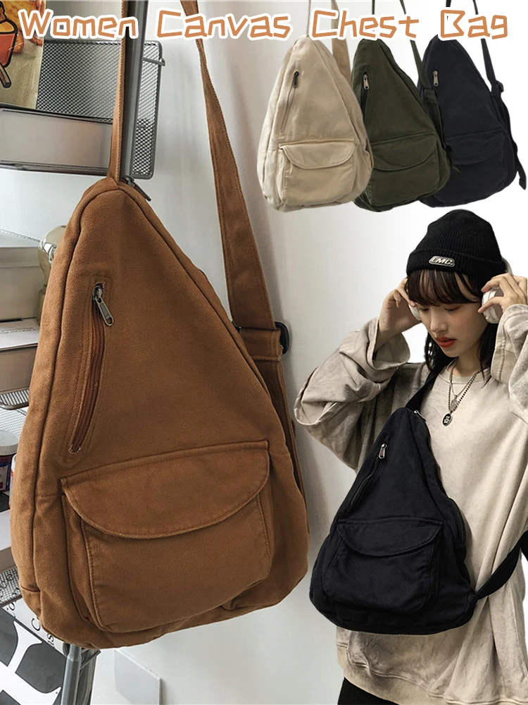 Wide Strap Canvas Chest Bag Fashion Shoulder Bag Women Solid Color Nylon Crossbody Bags for Women Casual Satchels Small Handbag
Wide Strap Canvas Chest Bag Fashion Shoulder Bag Women Solid Color Nylon Crossbody Bags for Women Casual Satchels Small Handbag
