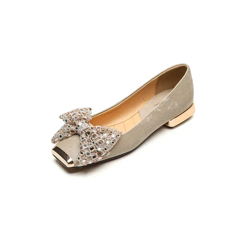Shallow Single Shoes Soft Sole Leather Square Head 2024 New Rhinestone Bow French Flat Bottom Versatile Women's Shoes Summer
Shallow Single Shoes Soft Sole Leather Square Head 2024 New Rhinestone Bow French Flat Bottom Versatile Women's Shoes Summer