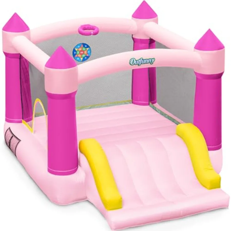 Pink Inflatable Bounce House with Slide for 3-8 Years Outdoor Indoor Use 8x8 Bounce Area 400 lb Capacity
Pink Inflatable Bounce House with Slide for 3-8 Years Outdoor Indoor Use 8x8 Bounce Area 400 lb Capacity