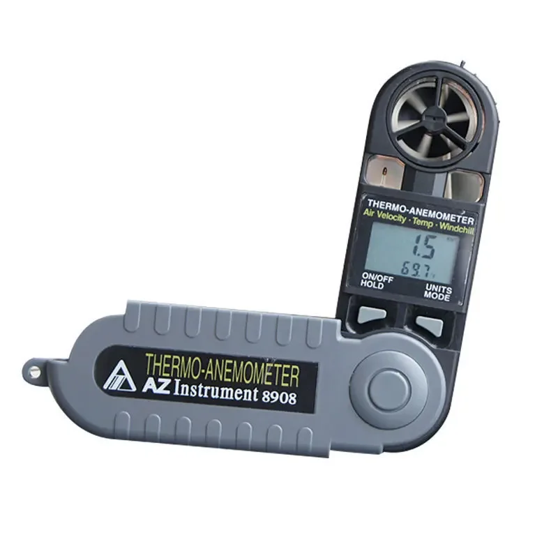Tester AZ8908 2-in-1 Portable Foldable Anemometer, Digital Anemometer Accurate Temperature Measurement
Tester AZ8908 2-in-1 Portable Foldable Anemometer, Digital Anemometer Accurate Temperature Measurement