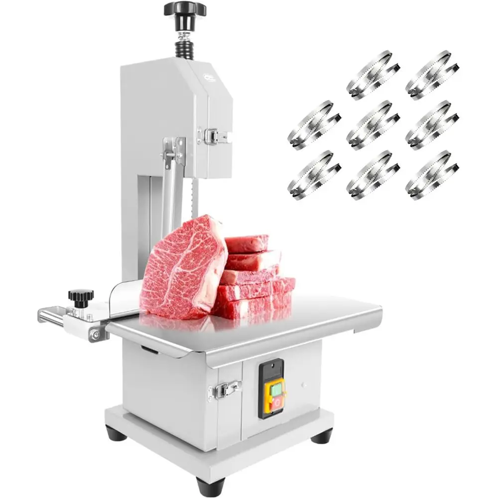 20 x 15 Stainless Steel Workbench Commercial Meat Band Saw, Electric Bone Saw with 0.04-4 Cutting Thickness, 8 Blades for Butche
20 x 15 Stainless Steel Workbench Commercial Meat Band Saw, Electric Bone Saw with 0.04-4 Cutting Thickness, 8 Blades for Butche
