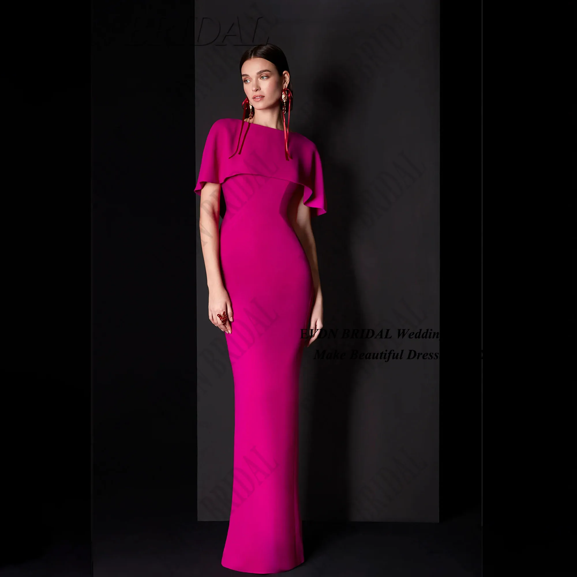 EVON BRIDAL O-Neck Mermaid Formal Evening Gown Back Slit Simple vestidos de noche With Shawl Floor Length فساتين سهرة Customized
EVON BRIDAL O-Neck Mermaid Formal Evening Gown Back Slit Simple vestidos de noche With Shawl Floor Length فساتين سهرة Customized