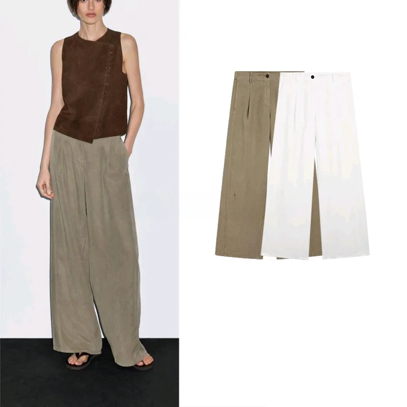 Новые летние женские брюки Ele Long Wide Leg: легкие, прямые, с высокой талией, для офиса и повседневной носки
Новые летние женские брюки Ele Long Wide Leg: легкие, прямые, с высокой талией, для офиса и повседневной носки