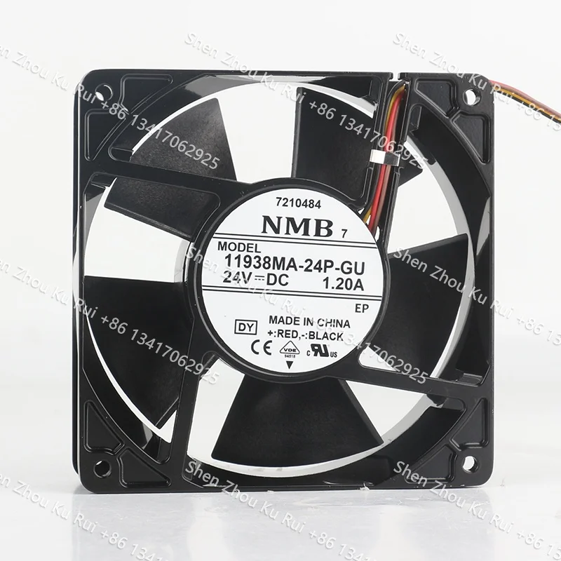 11938MA-24P-GU 12038 24V 1.2A Four-wire Inverter New NMB 12 cm Large Airflow Waterproof Cooling Fan
11938MA-24P-GU 12038 24V 1.2A Four-wire Inverter New NMB 12 cm Large Airflow Waterproof Cooling Fan