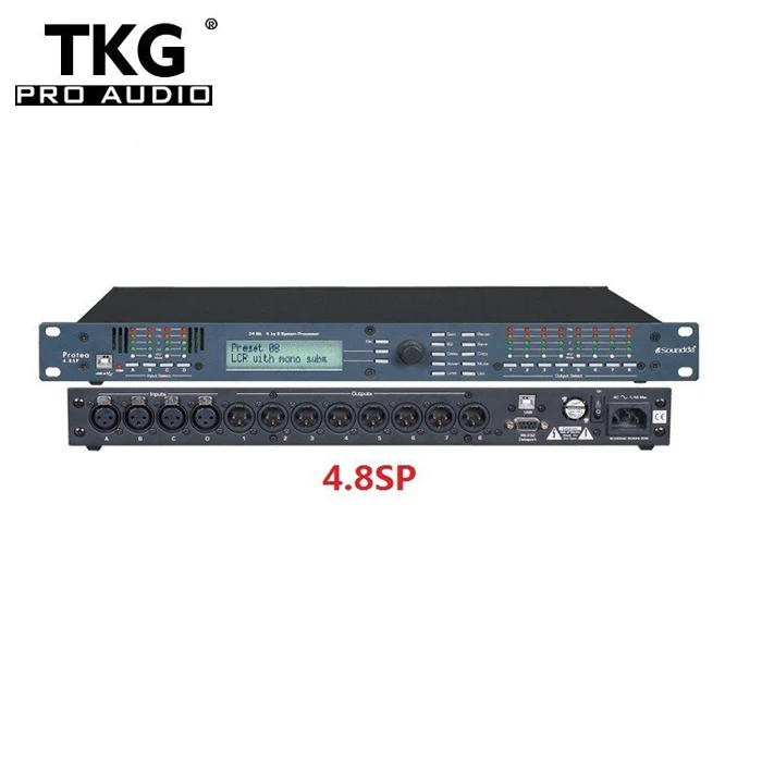 TKG DSP Цифровой процессор для караоке 4,8 SP 4 входа и 8 выходов для управления аудиодинамиками Оборудование Процессор 4,8SP
TKG DSP Цифровой процессор для караоке 4,8 SP 4 входа и 8 выходов для управления аудиодинамиками Оборудование Процессор 4,8SP