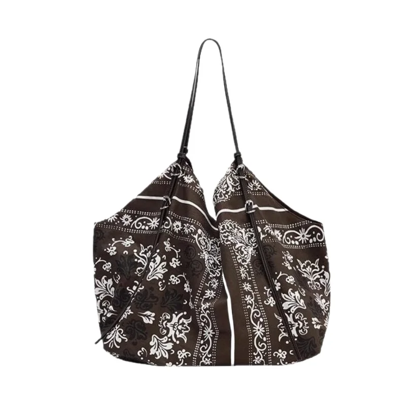 Women's Large Capacity Shoulder Tote Bag Vintage Floral Print Slouchy Top Handle Shopping Commuter Bag
Women's Large Capacity Shoulder Tote Bag Vintage Floral Print Slouchy Top Handle Shopping Commuter Bag
