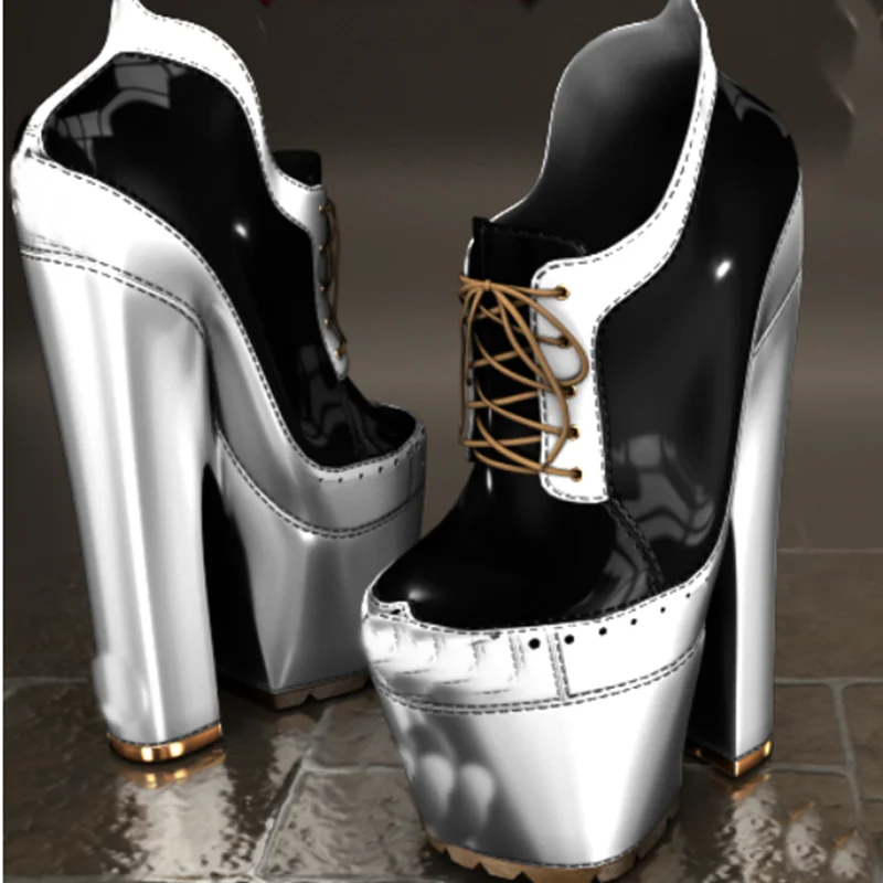 Silver Black Lace Up Platform Pumps Chunky Heel Round Toe Fashion Sexy Cool 2025 Summer Big Size Woman Shoes Zapatillas Mujer
Silver Black Lace Up Platform Pumps Chunky Heel Round Toe Fashion Sexy Cool 2025 Summer Big Size Woman Shoes Zapatillas Mujer
