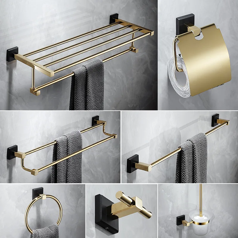 Bathroom Accessories Bathroom Shelf Towel Rack Paper holder Toilet Brush Holder Towel Ranger Brass Gold BlackBath Hardware Sets
Bathroom Accessories Bathroom Shelf Towel Rack Paper holder Toilet Brush Holder Towel Ranger Brass Gold BlackBath Hardware Sets