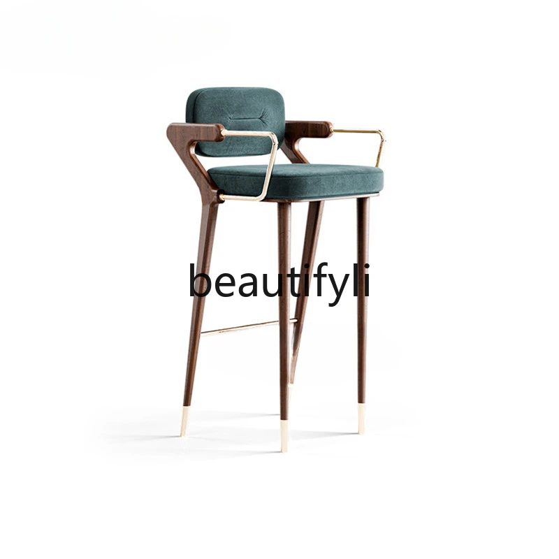 New modern metal stainless steel bar chair simple creative solid wood bar chair
New modern metal stainless steel bar chair simple creative solid wood bar chair