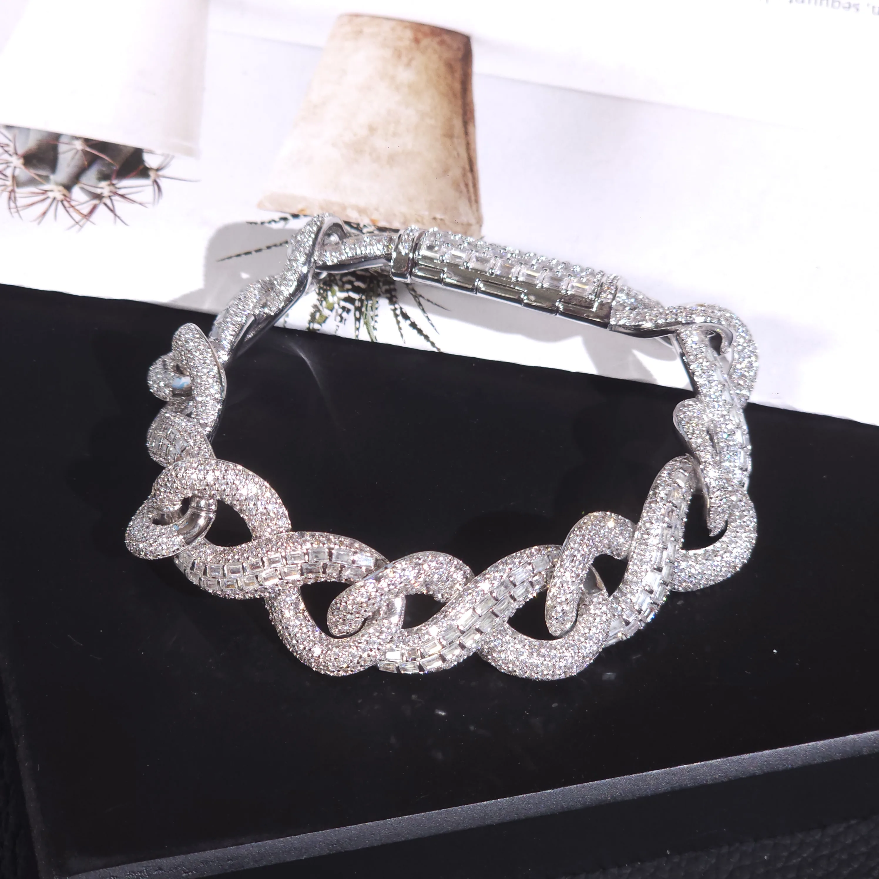 New Design Infinity Cuban Link Chain 16mm Iced Out Cubic Zirconia Hip Hop Bracelet Necklace Fine Jewelry for Men For Party Gift
New Design Infinity Cuban Link Chain 16mm Iced Out Cubic Zirconia Hip Hop Bracelet Necklace Fine Jewelry for Men For Party Gift