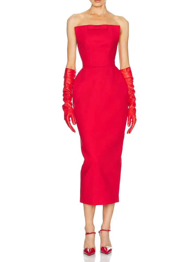 Woman clothing y2k Summer bow strapless Dress Sleeveless pleated long Dress 2025 Fashion Party dresses High-quality New style
Woman clothing y2k Summer bow strapless Dress Sleeveless pleated long Dress 2025 Fashion Party dresses High-quality New style