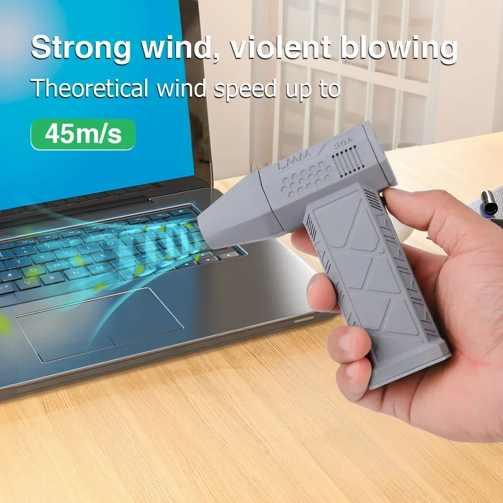 130000RPM Mini Turbo Jet Fan Electric Air Duster Adjustable wind speed Turbo Violent Blower Rechargeable with Light Car Cleaning
130000RPM Mini Turbo Jet Fan Electric Air Duster Adjustable wind speed Turbo Violent Blower Rechargeable with Light Car Cleaning
