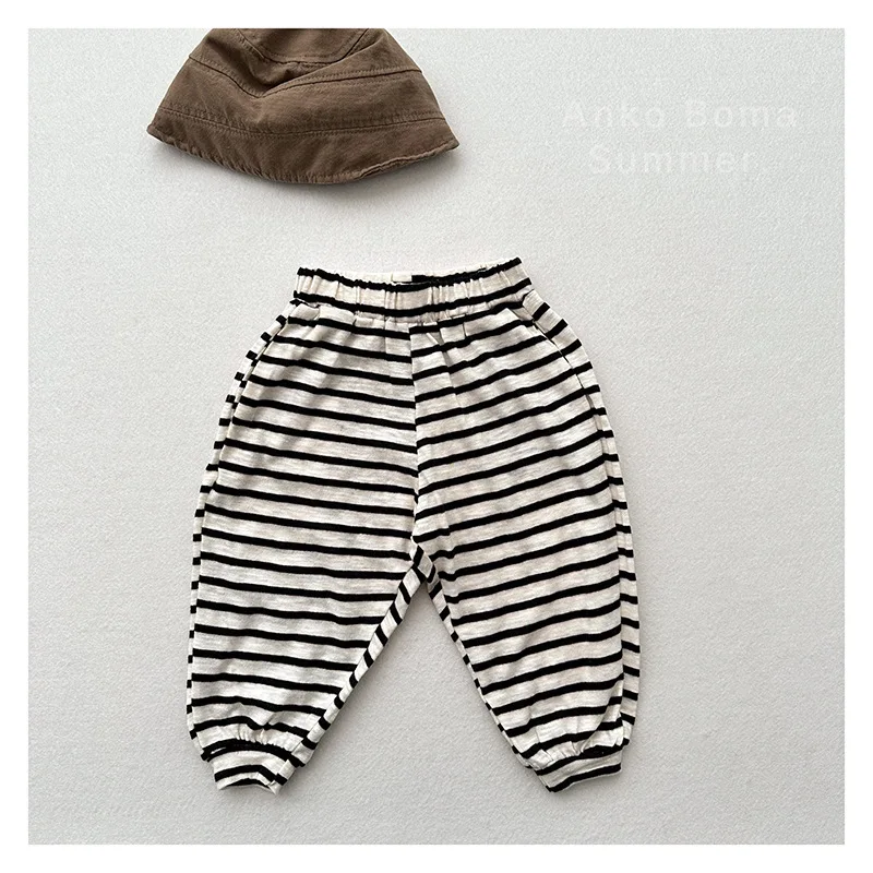 2025 Summer New Children Casual Pants Cotton Girls Striped Pants Kids Boys Loose Trousers Baby Thin Mosquito Resistant Pants
2025 Summer New Children Casual Pants Cotton Girls Striped Pants Kids Boys Loose Trousers Baby Thin Mosquito Resistant Pants