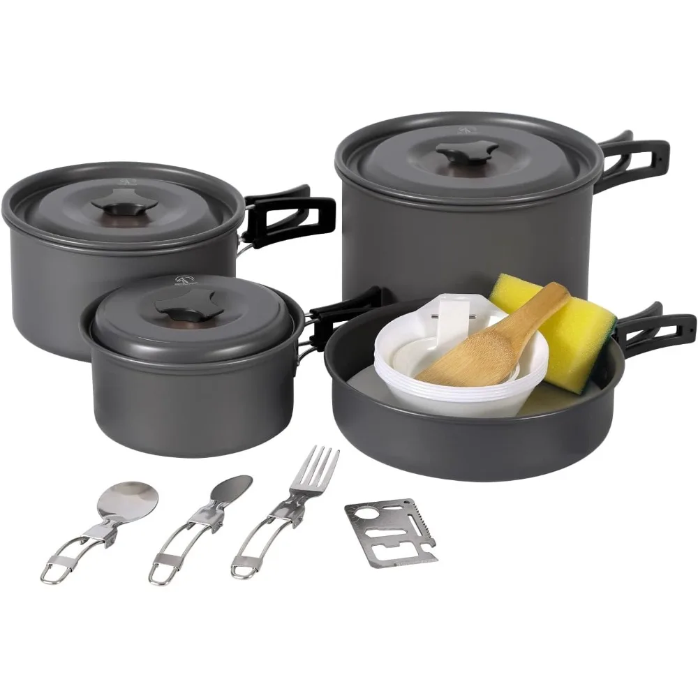 REDCAMP 11/12/22 PCS Camping Cookware Mess Kit, 800ml (28oz) Backpacking Camping Pot+Pan Set, Lightweight
REDCAMP 11/12/22 PCS Camping Cookware Mess Kit, 800ml (28oz) Backpacking Camping Pot+Pan Set, Lightweight
