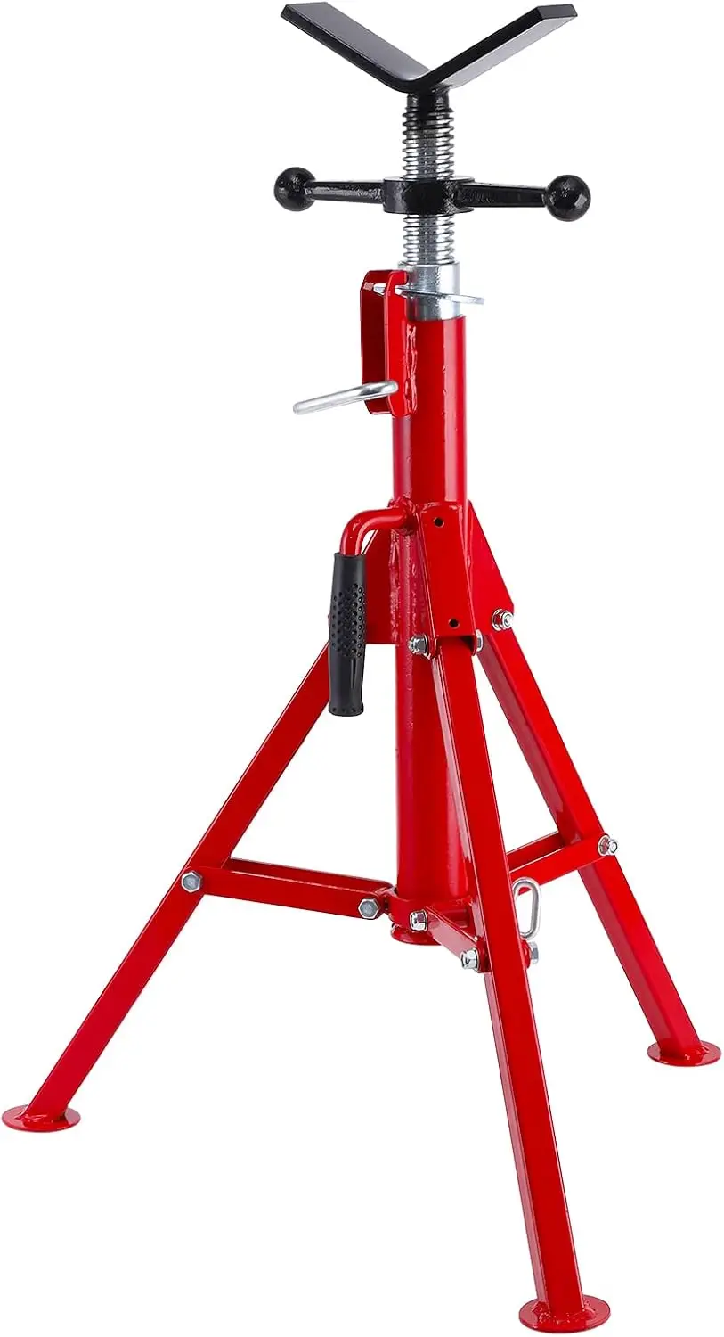 Heavy Duty Adjustable V Head Pipe Jack Stand, 28-52 Inch Height, 1/8"-12" Capacity, 2500 lb Load, Carbon Steel with Folding Legs
Heavy Duty Adjustable V Head Pipe Jack Stand, 28-52 Inch Height, 1/8"-12" Capacity, 2500 lb Load, Carbon Steel with Folding Legs