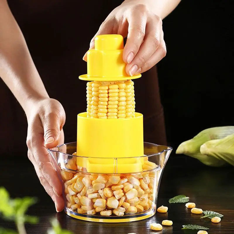 Corn Stripper and Peeler Tool with Bowl Quick & Safe Corn Cutter with Built-In Measuring Cup and Stainless Steel Blades Grater
Corn Stripper and Peeler Tool with Bowl Quick & Safe Corn Cutter with Built-In Measuring Cup and Stainless Steel Blades Grater