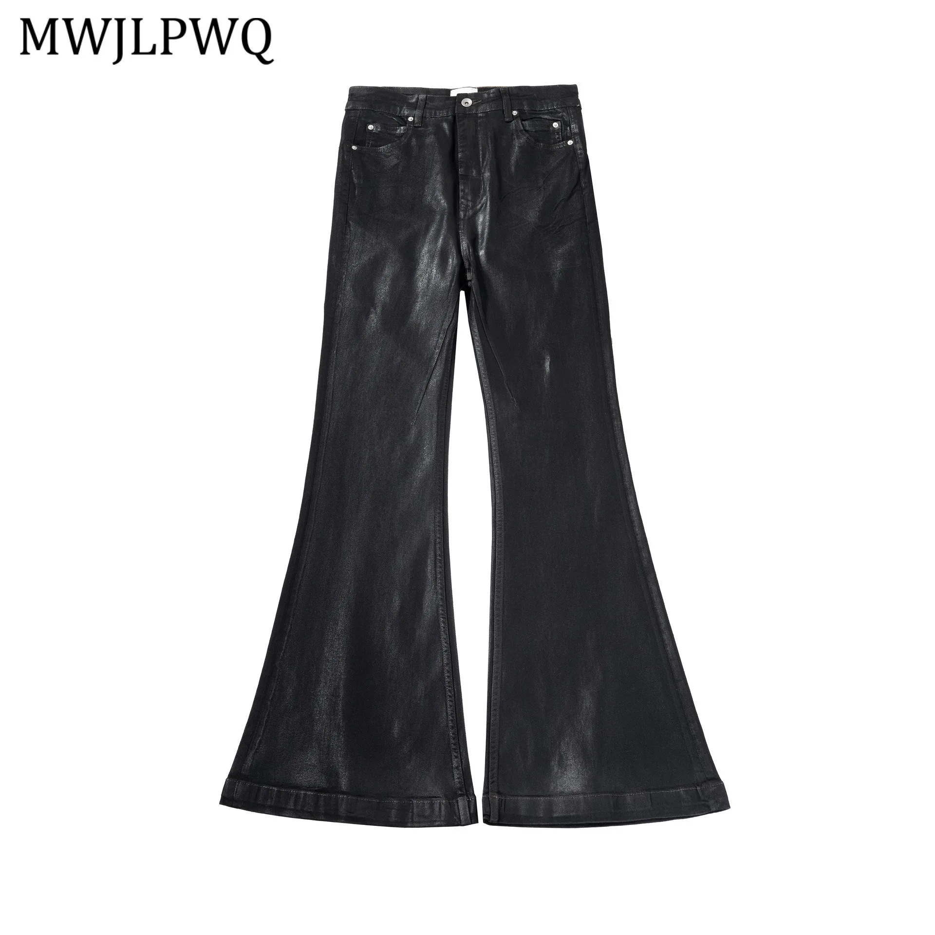 MWJLPWQ Niche Coated Faux Leather Slightly Flared Jeans Men's American Style High Street New Loose Wide-Leg Pants Trendy 20947
MWJLPWQ Niche Coated Faux Leather Slightly Flared Jeans Men's American Style High Street New Loose Wide-Leg Pants Trendy 20947