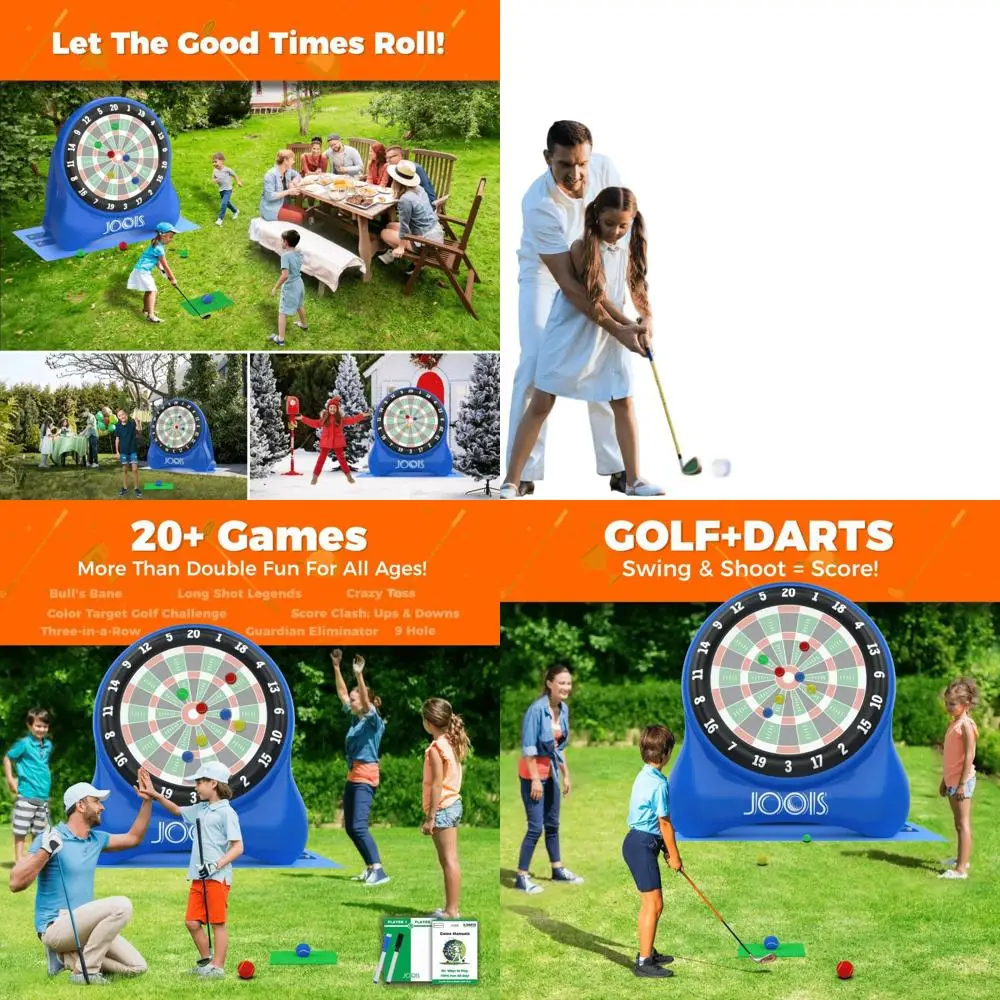 6.5ft Inflatable Golf Dart Board with Pump & 20+ Activities - Outdoor Fun for Family & Parties
6.5ft Inflatable Golf Dart Board with Pump & 20+ Activities - Outdoor Fun for Family & Parties