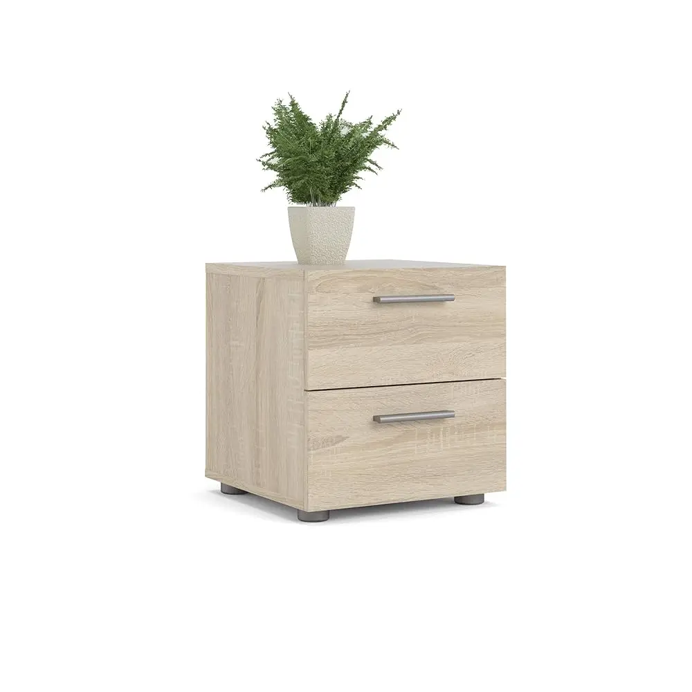 , 2 Drawer Nightstand For Bedroom, Modern Silver Drawer Handles, Contemporary, Oak
, 2 Drawer Nightstand For Bedroom, Modern Silver Drawer Handles, Contemporary, Oak