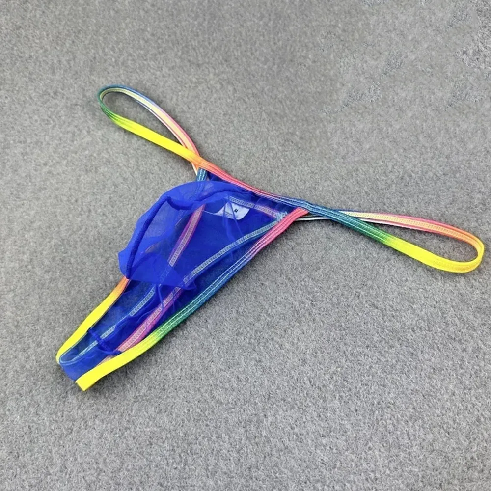 Rainbow Belt Men's See Through Nylon Mesh Thong Sexy Low Waist Transparent Pouch G-string Male High Stretch Underwear Plus Size
Rainbow Belt Men's See Through Nylon Mesh Thong Sexy Low Waist Transparent Pouch G-string Male High Stretch Underwear Plus Size