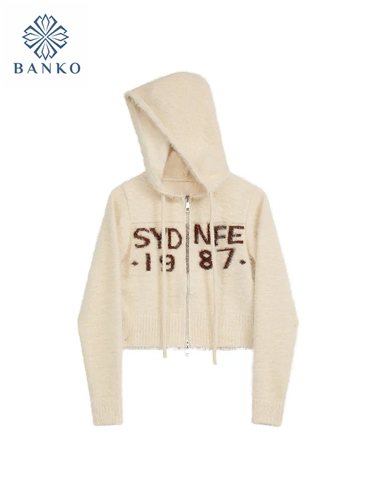 American Vintage Zipper Sweatshirt Women Knitwear Autumn Winter Knitted Hooded Cardigan Letter Casual Sweater Lace Up Streetwear
American Vintage Zipper Sweatshirt Women Knitwear Autumn Winter Knitted Hooded Cardigan Letter Casual Sweater Lace Up Streetwear