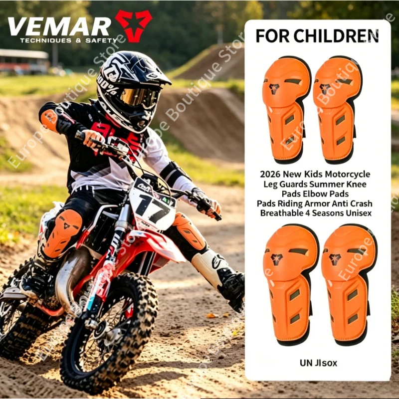 2026 NEW Unisex Kids 4 Seasons Motorcycle Leg Guards Summer Knee Elbow Pads Breathable Anti Crash Riding Armor Set
2026 NEW Unisex Kids 4 Seasons Motorcycle Leg Guards Summer Knee Elbow Pads Breathable Anti Crash Riding Armor Set