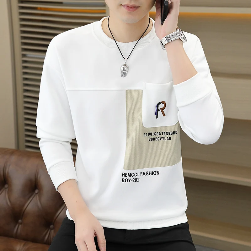Thickened Long Sleeve round Neck Men's Hoodie Spring Autumn Winter Base Layer Design Trendy Youth Brand Sweatshirt T-Shirt
Thickened Long Sleeve round Neck Men's Hoodie Spring Autumn Winter Base Layer Design Trendy Youth Brand Sweatshirt T-Shirt
